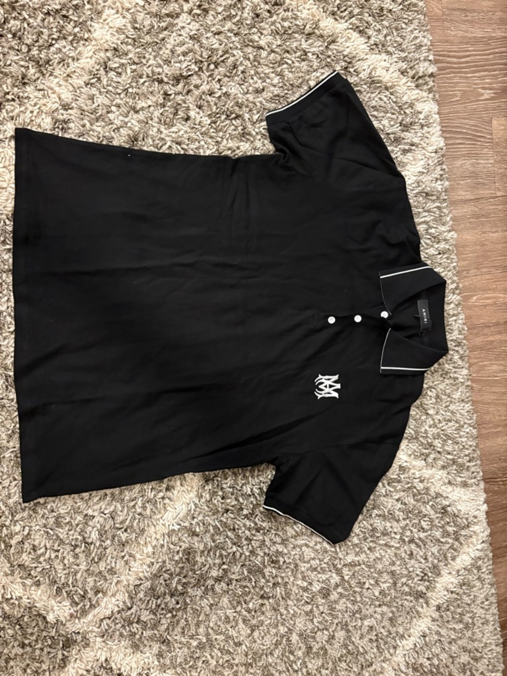Amiri Black Button-down Shirt Men’s Short Sleeve polo Shirt Size XL
